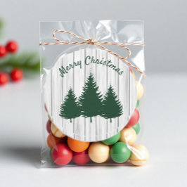 Rustic Woodland Christmas Runt Klistermärke