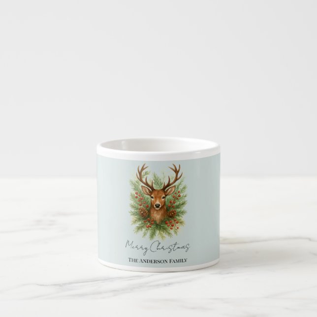 Rustic Woodland Deer Head with Winter Foliage -  Espressomugg (Framsidan)