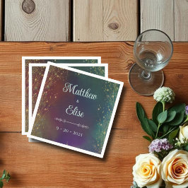 Rustic Woodland Enchanted Forest Bröllop Pappersservett