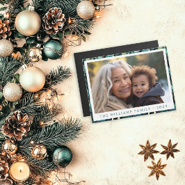 Rustic Woodland Family jul Photo Magnet