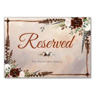 Rustic Woodland Feathers and Blommigt Bloom Bordsnummer