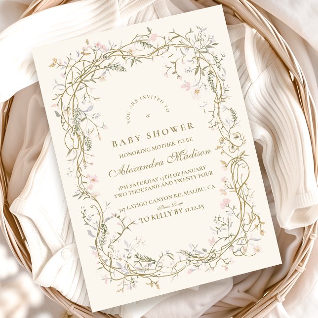 Rustic Woodland Fern Baby Shower Inbjudningar (Skapare uppladdad)