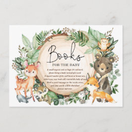 Rustic Woodland Forest Greenery Bokar för Baby Tilläggskort