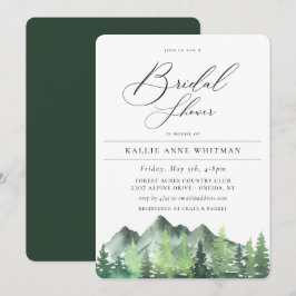 Rustic Woodland Forest Mountain Möhippa Inbjudningar