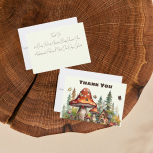 Rustic Woodland Forest Mushroom Baby Shower Fall Tack Kort