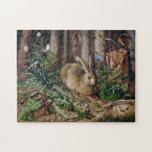 Rustic Woodland Forest Rabbit Pussel (Horisontell)