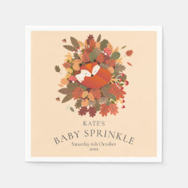 Rustic Woodland Fox Unge Baby Sprinkle / Shower Pappersservett
