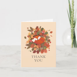 Rustic Woodland Fox Unge Tack Kort