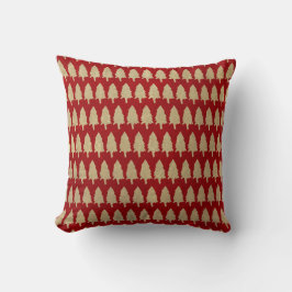 Rustic Woodland Gräs Träd Pillow Kudde