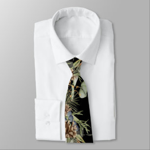 Rustic Woodland Greenery på Black Bröllop Slips