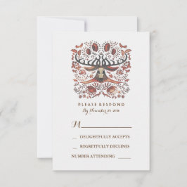 Rustic Woodland Hjort Antlers Bröllop OSA Card Kort