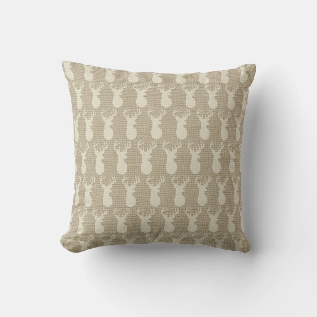 Rustic Woodland Hjort Pillow Kudde (Framsida)