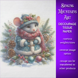 Rustic Woodland-julmus Decoupage