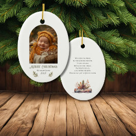 Rustic Woodland Juloval Julgransprydnad Keramik