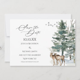 Rustic Woodland Land Spara datumet Inbjudningar