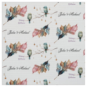 Rustic Woodland Love birds Firande Tyg