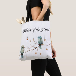 Rustic Woodland Love birds Romantic Bröllop Tygkasse