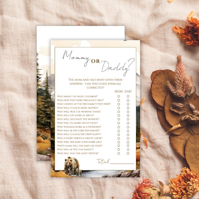 Rustic Woodland Mamma eller Baby Shower Game (Skapare uppladdad)