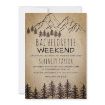 Rustic Woodland Mountain Bachelorette Helg