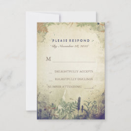 Rustic Woodland Navy-Bröllop OSA Card Kort