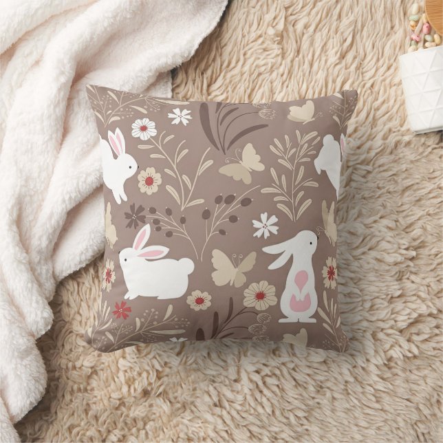Rustic Woodland Rabbit for Nursery Kudde (Filt)