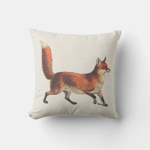 Rustic Woodland Red Fox Pillow Kudde