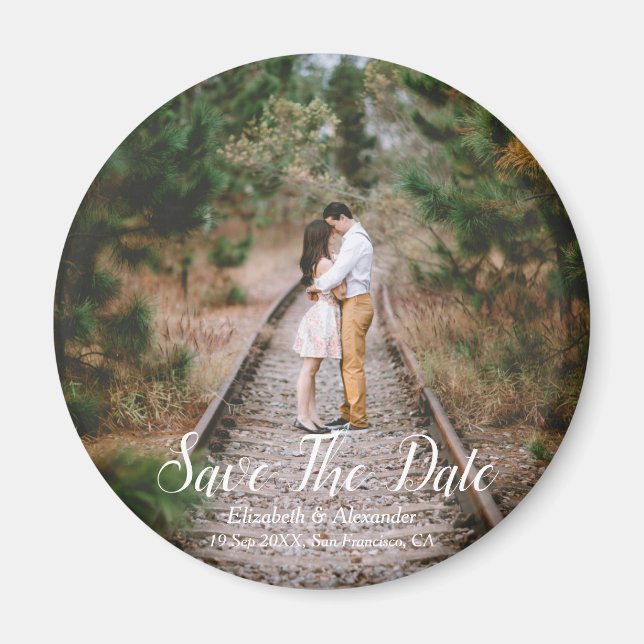 Rustic Woodland sparar datumet Magnet (Framsidan)