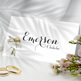 Rustic Woodland Summer Wildblombloom Meadow Placeringskort