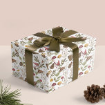 Rustic Woodland Watercolor Woodsy Mushroom Forest Presentpapper<br><div class="desc">Bläddra stollig under säsongen med vår förtjusande vattenfärgsskog, svamp i grönten Julens pappra omslag papper! Det är perfekten att slå in dina presenter med lite konstnärlig magi den här julhelgen. Vår vismatiska och charmerande design sprider sig med våra handmålade vattenfärgade svampar, vintergröna och bär. Sprid glädje och omfamna naturens skönhet...</div>