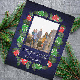 Rustic Woodland Whimsical Mushroom-jul Helg Vykort