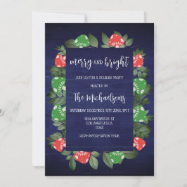 Rustic Woodland Whimsical Mushrooms Christmas Inbjudningar