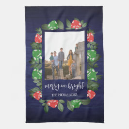 Rustic Woodland Whimsical Mushrooms Christmas Kökshandduk