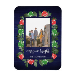 Rustic Woodland Whimsical Mushrooms Christmas Magnet