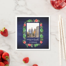 Rustic Woodland Whimsical Mushrooms Christmas Pappersservett