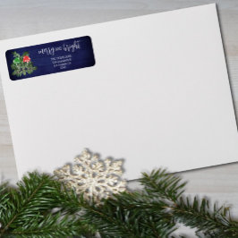 Rustic Woodland Whimsical Mushrooms Christmas Returadress Etikett