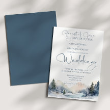 Rustic Woodland Winter Forest Bröllop