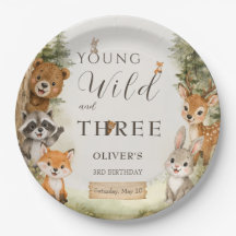 Rustic Woodland Young Wild och 3-års födelsedag