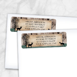 Rustic Woodsy Adressetiketter Returadress Etikett