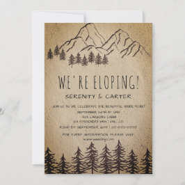 Rustic Woodsy Mountain Elopement Reception Inbjudningar
