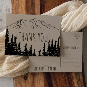 Rustic Woodsy Mountain Tack Vykort