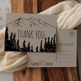 Rustic Woodsy Mountain Tack Vykort