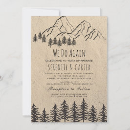 Rustic Woodsy Mountain Vow Renewal-inbjudan Inbjudningar