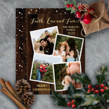 Rustic Woodsy Wood Faith Kärlek och Family 4 Photo