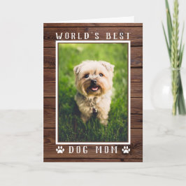 Rustic World's Best Hund Mamma Mors dag Photo Kort