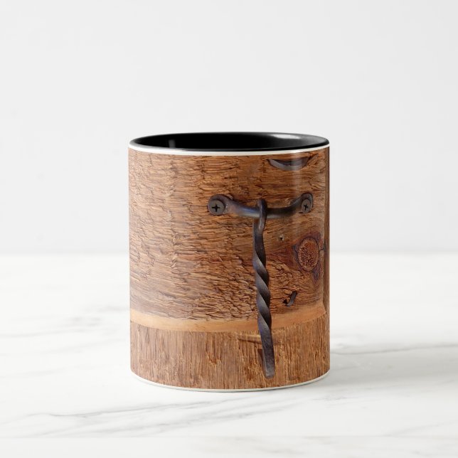 Rustic Wrodry Järn Door Latch Två-Tonad Mugg (Center)