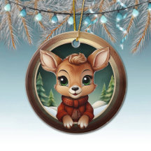 Rustic Xmas deer, Christmas Wildlife Doe, Fawn🦌🎄