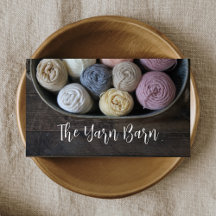Rustic Yarn Knitting & Crochet Affärskort