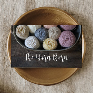 Rustic Yarn Knitting & Crochet Affärskort Visitkort