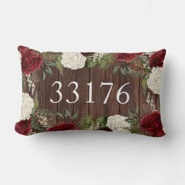 Rustic Zip-kod Ro Ny gifta par Lumbarkudde