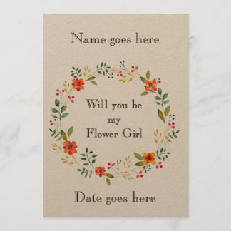 Rustig 5x7 Kommer du att bli min inbjudan till blo